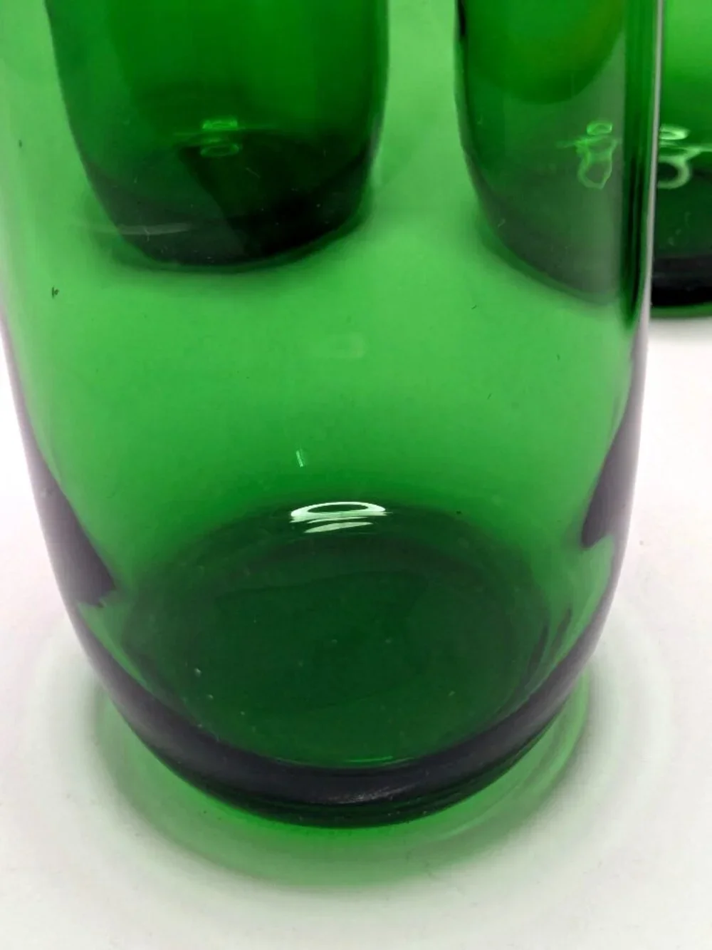 4 Anchor Hocking Forest Green Juice Tumblers 3 3/8